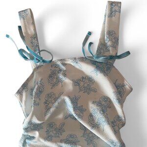 Shein Floral Tie-Strap Top